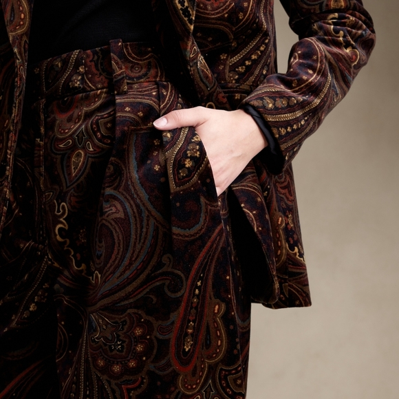 COPY - Gorgeous Veluro Relaxed Velvet Pants and Boho Blazer - Picture 4 of 10